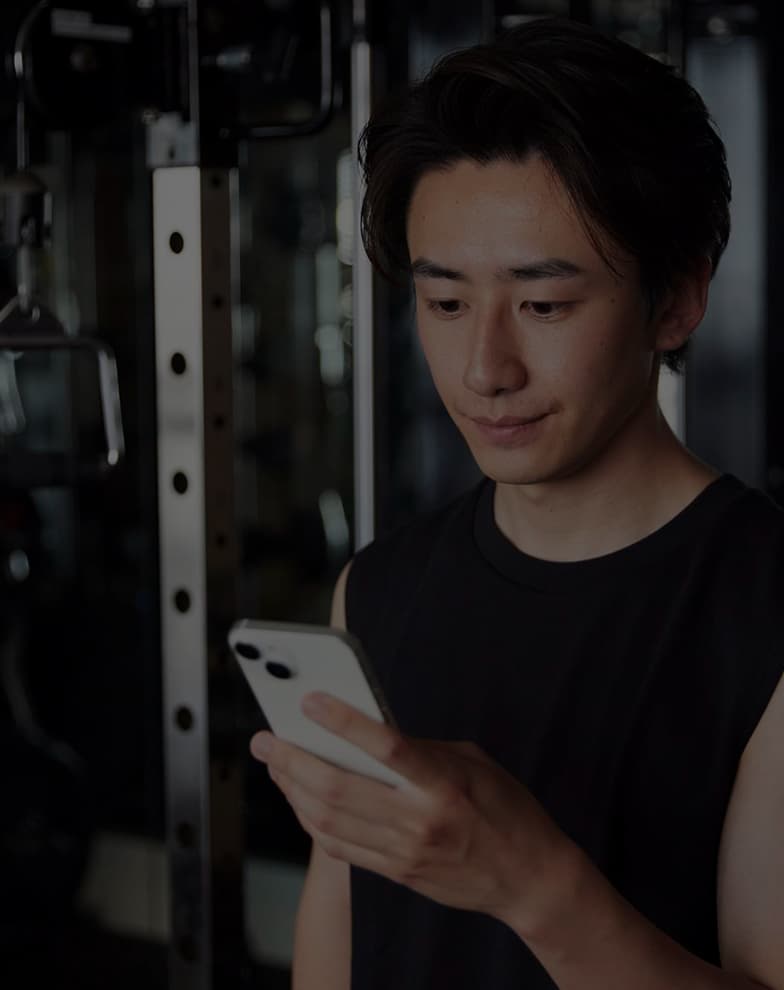 専用アプリでトレーニングの進捗管理